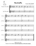 The Giraffe duet for soprano (or tenor) and alto recorder