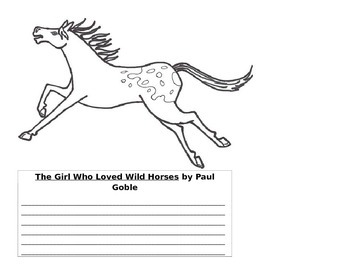 Preview of The Girl Who Loved Wild Horses reflection