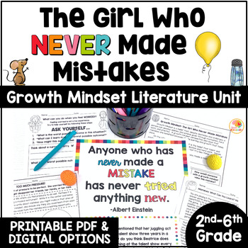 Preview of The Girl Who Never Made Mistakes Activities: Back to School Read Aloud