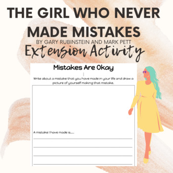 Preview of The Girl Who Never Made Mistakes Extension Activity