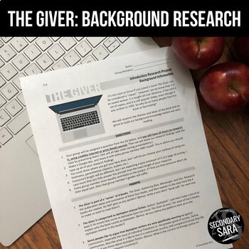 Preview of The Giver: Background Research Collaborative Mini-Project