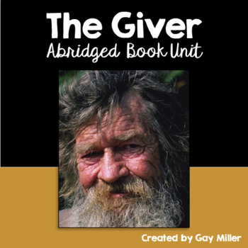 Preview of The Giver Abridged Novel Study: vocabulary, comprehension quizzes, writing
