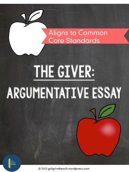 Preview of The Giver Argumentative Essay Prompt and Graphic Oranizer Writing Prompt