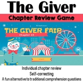 The Giver Chapter 20 Breakout Style Review Game
