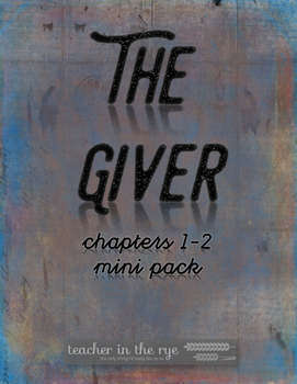 Preview of The Giver Chapter Questions Chapters One Two Quiz and Writing Response Prompt