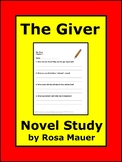 The Giver Chapter by Chapter Comprehension Questions