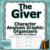 The Giver Character Analysis Graphic Organizers