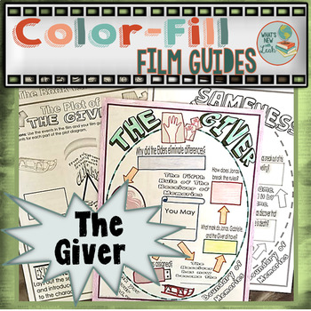 Preview of The Giver Color-Fill Film Guide Doodle Notes