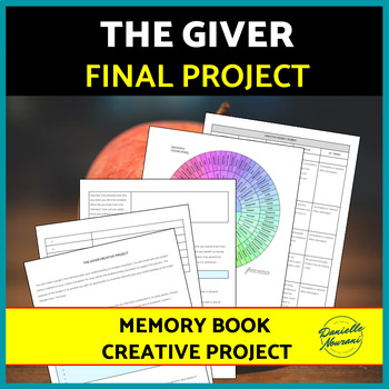 Preview of The Giver Final Projects: Creative Project, Lois Lowry
