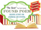 The Giver: Found Poem Activity {CCSS Aligned, Dystopia, Sy