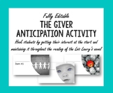 The Giver Introduction Activity Anticipation Box