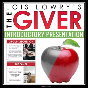 Preview of The Giver Introduction Presentation - Discussion, Lois Lowry Biography, Context