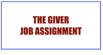 Preview of The Giver Job Assignment