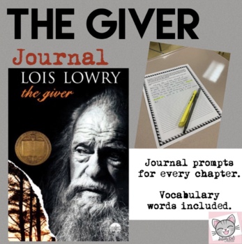 Preview of The Giver Journal: Writing Prompts and Vocabulary