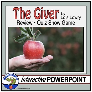 Preview of The Giver Language Arts Review Quiz Show PowerPoint Game