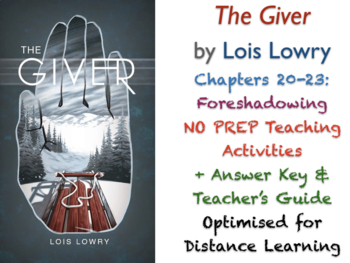 Preview of The Giver (Lois Lowry) - Ch. 20-23 - Foreshadowing - ACTIVITIES + ANSWERS