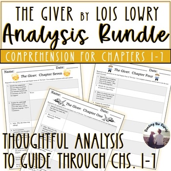 Preview of The Giver Lois Lowry Comprehension Questions and Analysis Bundle with Quiz