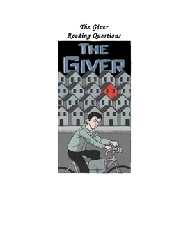 Preview of The Giver Modified Reading Questions