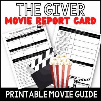 Preview of The Giver Movie Report Card | Book vs. Movie Comparison