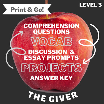 Preview of The Giver - No-Prep Novel Study (Level 3)
