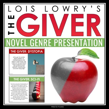 Preview of The Giver Genre Presentation - Utopia, Dystopia, and Science Fiction in Novel