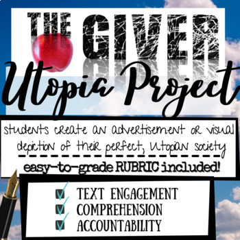 Preview of The Giver Pre Reading Activity for The Giver Unit Novel Study: Utopia Project