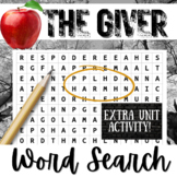 The Giver Word Search (Terms, Character Review) Novel Stud