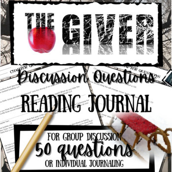 Preview of The Giver Comprehension Questions for The Giver Novel Study Unit: 50 Chapter Q's