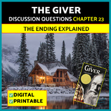 The Giver Novel Study The Giver Ending Explanation The Giv