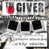 The Giver Novel Study Unit Activity: Characterization / Ch