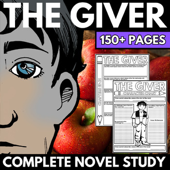 Preview of The Giver Novel Study - Comprehension Questions - Activities - Final Projects