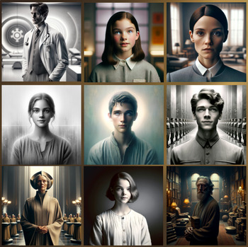 Preview of The Giver Novel Study - Worksheets, Jeopardy, Weekly Discussions + Much More!