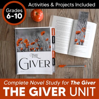 Preview of The Giver Novel Study Unit Workbook with Activities & Projects + DIGITAL