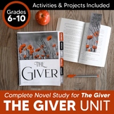 The Giver Novel Study Unit Workbook with Activities & Proj