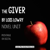 The Giver Novel Unit with distance learning option