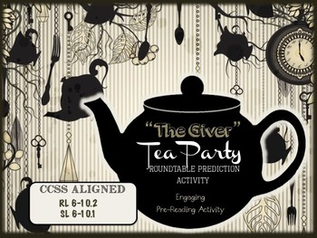 Preview of The Giver Pre-Reading Activities: "Tea Party" + "Roundtable Prediction"