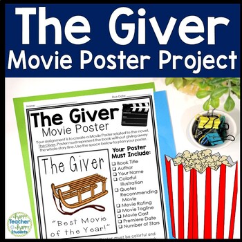 Preview of The Giver Project | The Giver Book Report | Make a Movie Poster Activity