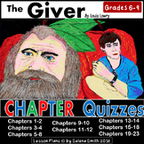 The Giver Quizzes for Entire Novel: Editable, 2 Versions E