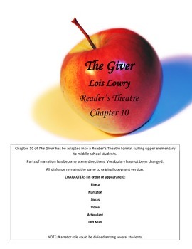 Preview of The Giver - Reader's Theatre - Chapter 10