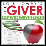 The Giver Quizzes - Chapter Reading Quizzes for Lois Lowry