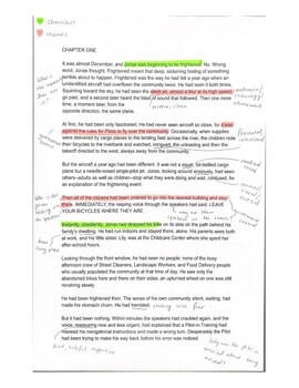 The Giver - Sample Annotation by Amy Murphy | TPT