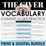 The Giver Vocabulary in Context Graphic Organizers: Practi