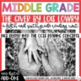 The Giver by Lois Lowry Novel Study Reading Unit | 5th 6th Grade