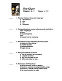 The Giver by Lois Lowry Quiz on Chapter 1 and 2