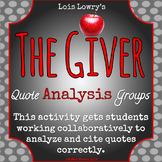 The Giver by Lois Lowry - Quote & Text Analysis - Collabor