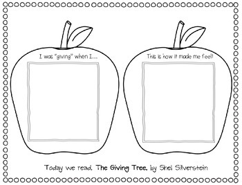 Preview of The Giving Tree Activity Fun!
