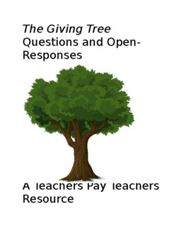 Preview of The Giving Tree Questions and Open-Responses