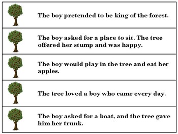 Preview of The Giving Tree Sequencing Sentences