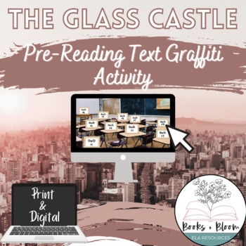 Preview of The Glass Castle Engaging Pre-Reading Activity: Text Graffiti- Distance Learning