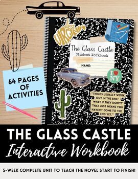 Preview of The Glass Castle Full Teaching Unit Printable Workbook for Novel Study (9-12)